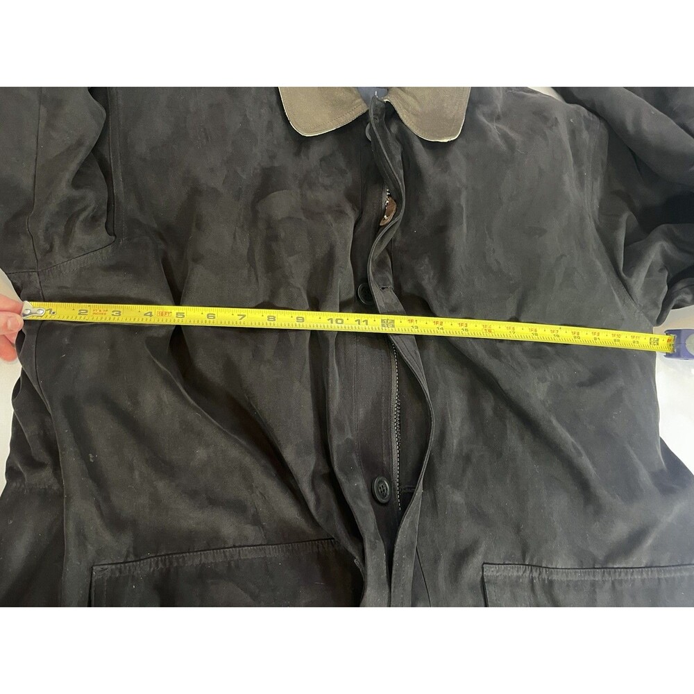 London Fog Men’s Black Zip Coat XL Reg w/ Removable Liner & Nubuck Collar - Picture 3 of 16